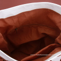 White Kraft Paper Crossbody Bag Spacious Shoulder Bag For School